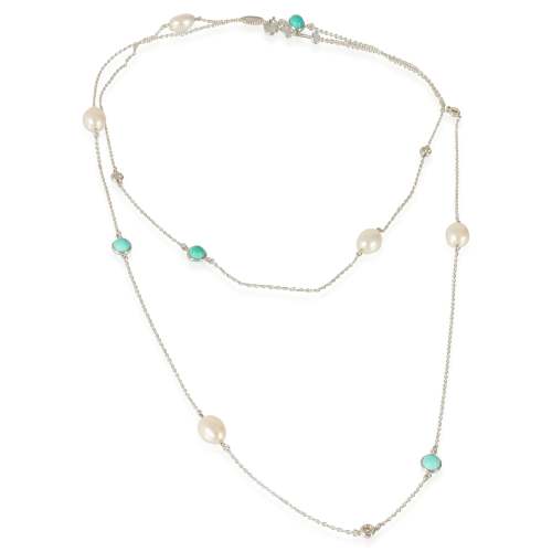 Tiffany & Co. Elsa Peretti Color by the Yard Sprinkle Necklace in Silver 0.2 CTW