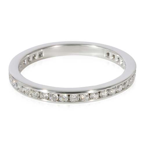 Tiffany & Co. 2mm Channel Set Eternity Band in Platinum 0.42 Ctw
