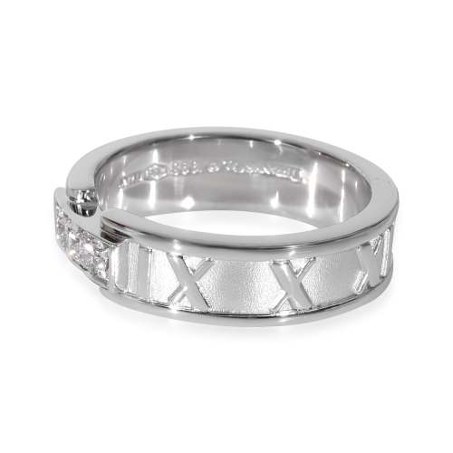 Tiffany & Co. Atlas Diamond Ring in 18k White Gold 0.15 CTW