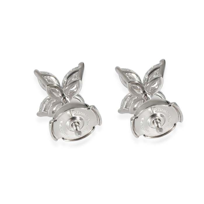 Tiffany & Co. Victoria Stud Earrings in Platinum 0.92 CTW