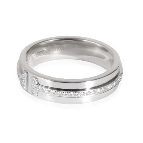 Tiffany & Co. Tiffany T Narrow Diamond Ring in 18k White Gold 0.13 CTW