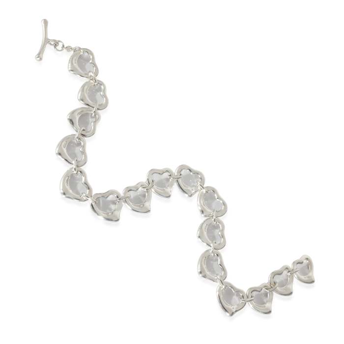 Tiffany & Co. Elsa Peretti Open Hearts Link Bracelet in Sterling Silver