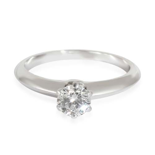 Tiffany & Co. Solitaire Diamond Engagement Ring in Platinum H VS2 0.45 CTW