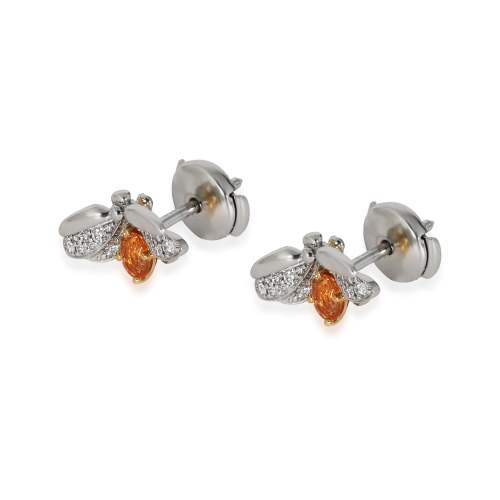 Tiffany & Co. Paper Flowers Diamonds & Spessartine Firefly Earrings in Platinum