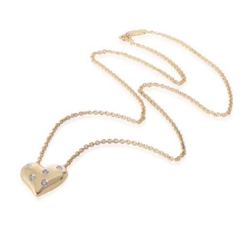 Tiffany & Co. Etoile Heart Pendant in 18k Yellow Gold/Platinum 0.15 CTW
