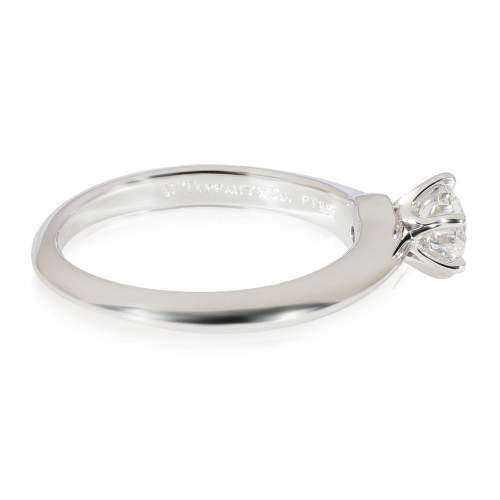 Tiffany & Co. Tiffany Setting Diamond Solitaire Ring in 950 Platinum H VS2 0.58