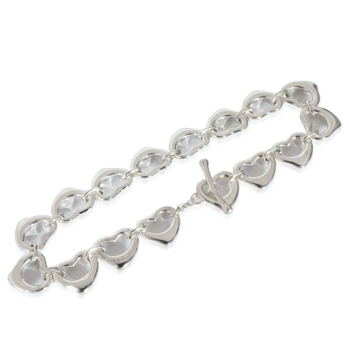 Tiffany & Co. Elsa Peretti Open Hearts Link Bracelet in Sterling Silver