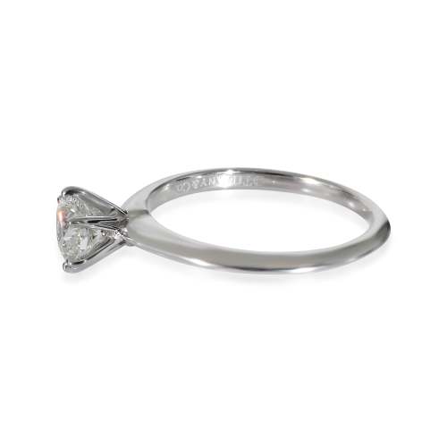 Tiffany & Co. Solitaire Diamond Engagement Ring in Platinum G VVS2 0.9 CTW