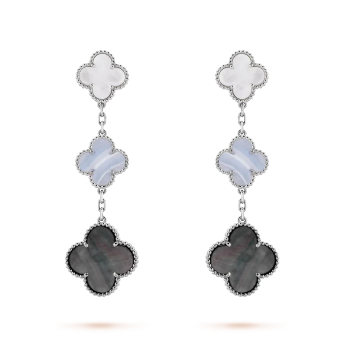Van Cleef & Arpels Magic Alhambra earrings, 3 motifs