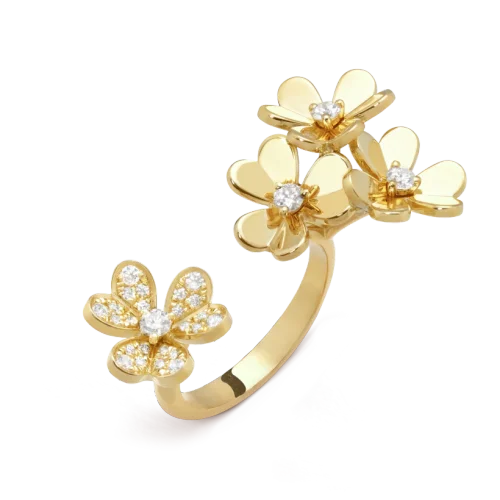 Van Cleef & Arpels Four Flowers Open End Ring, Frivole Between the Finger ring