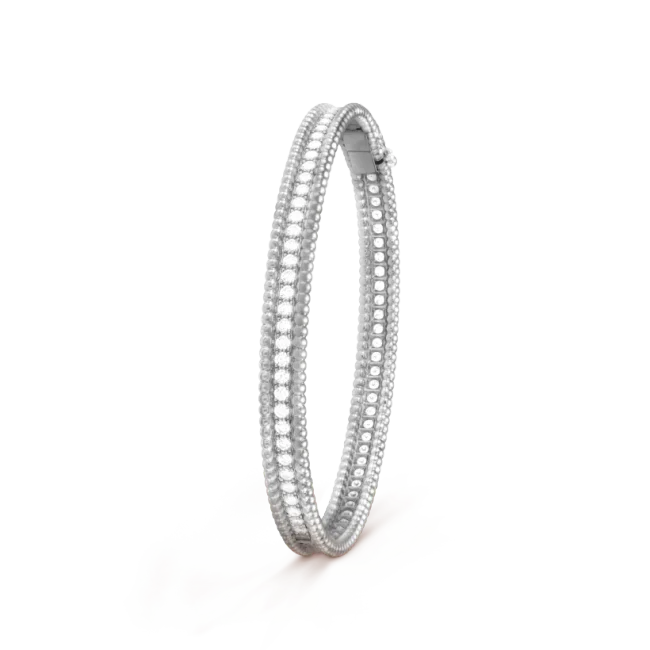 Van Cleef & Arpels Full Diamond Bracelet, Perlée diamonds bracelet, 1 row