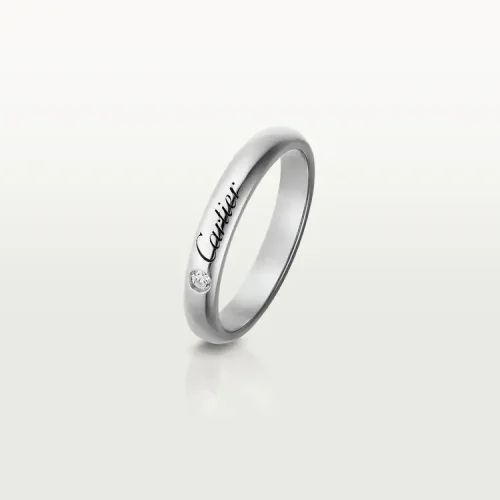 Cartier Ring with One Diamond, C DE CARTIER WEDDING BAND