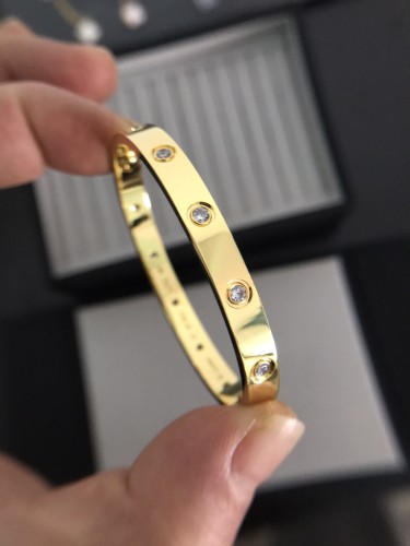 Cartier Love Bracelet with Ten Diamonds in Gold