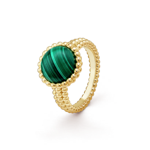 Round Malachite Ring