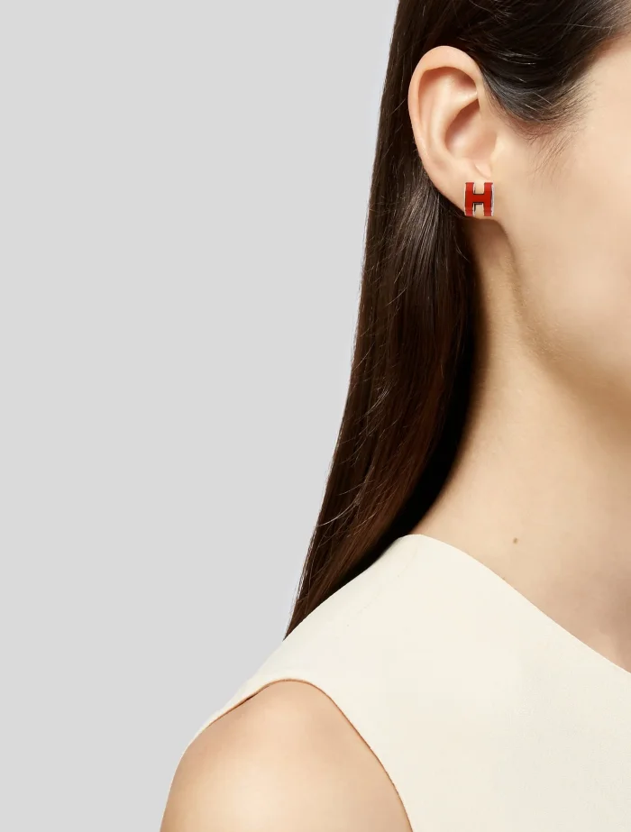 Hermes Pop H Earrings Replica, Enamel, Five Color