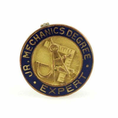 Vintage Junior Mechanics Degree Expert Pin