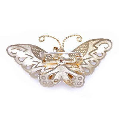 Vintage Brooch Goldtone Butterfly Pin 1950S