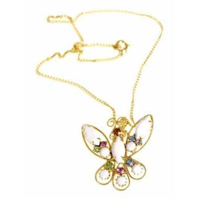 Vintage  Filigree Butterfly Necklace/Delicate Chain 1960S