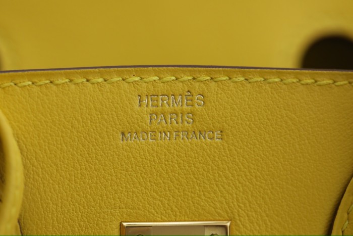 Hermes Birkin 25cm Swift Handmade Bag In Jaune De Naples