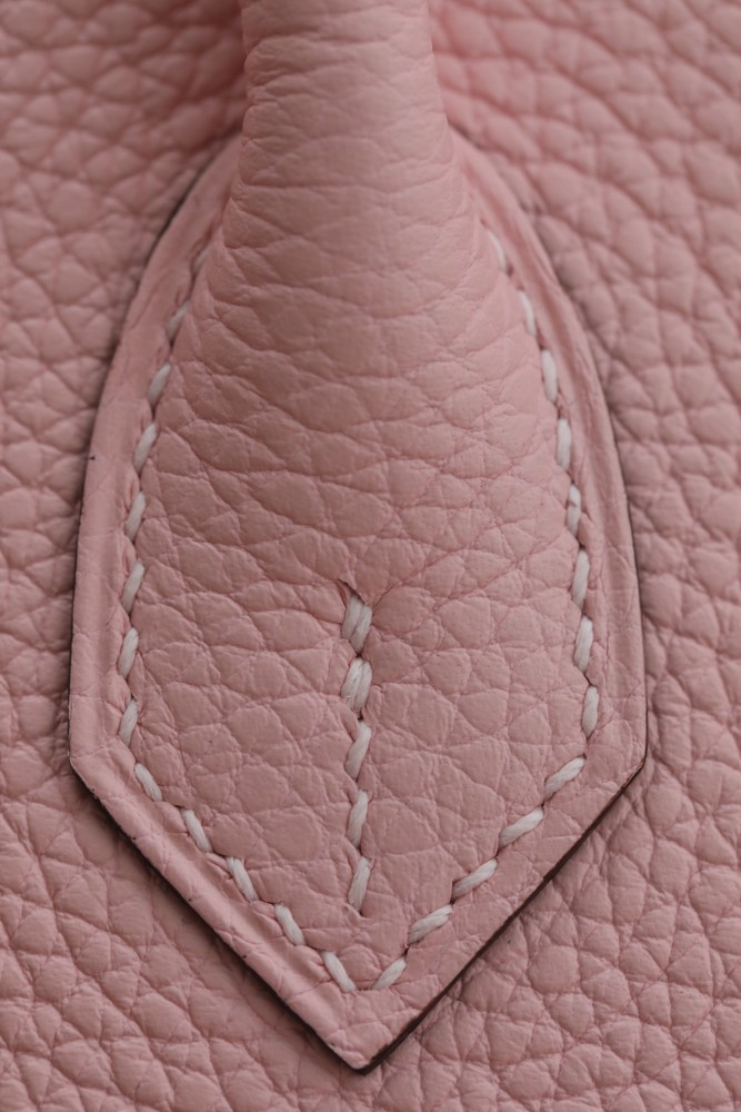 Hermes Birkin 25 Togo Leather Handmade Bag In Rose Sakura