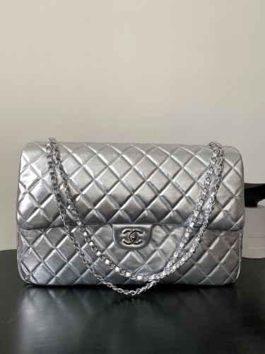 (Authentic Quality) Chanel 24C Airport Bag 40 Handmade In Silver