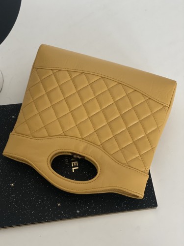 (Authentic Quality) Chanel 31bag Baby Calf Mini 22 Handmade In Yellow