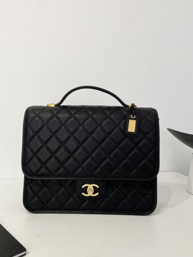 Chanel 22K Backpack Size 31 Caviar Handmade In Black