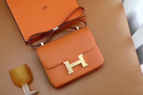 Hermes Constance 24 epsom Handmade Bag In Orange