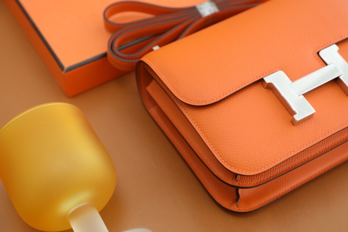 Hermes Constance 19 epsom Handmade Bag In Orange