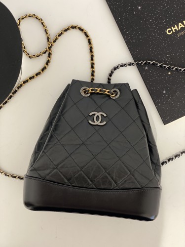 Chanel Gabrielle Backpack Size 20 Handmade In Black