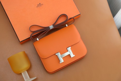 Hermes Constance 19 epsom Handmade Bag In Orange