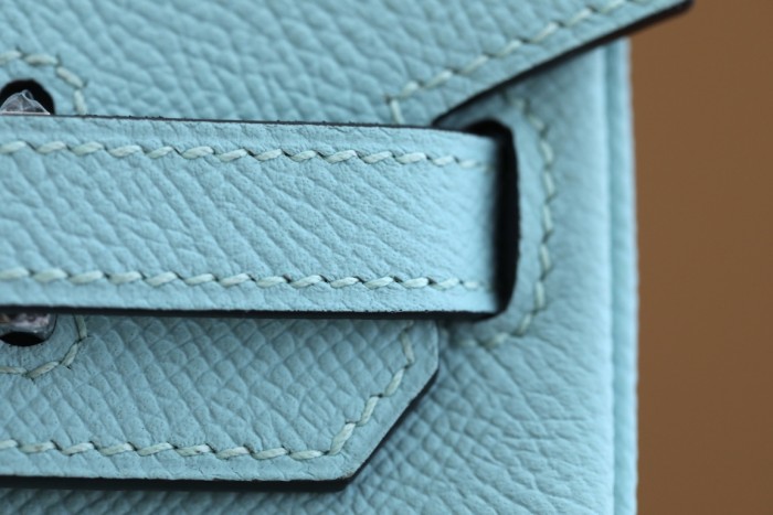 Hermes Birkin 25 Epsom Leather Handmade Bag In Atoll Macaron