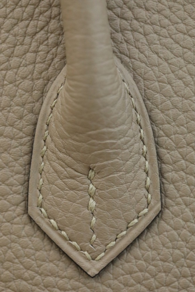 Hermes Birkin 25 Togo Leather Handmade Bag In Trench