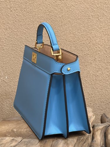 Fendi ISeeU Peekaboo 29 Smooth Baby Calf In Blue