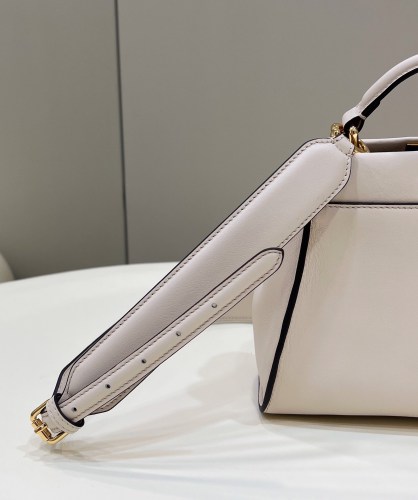 Fendi Peekaboo 23 Smooth Baby Calf In White