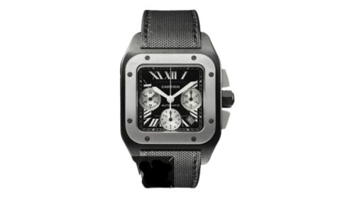 Cartier Santos 100 Carbon Titanium and Steel Extra Large Watch W2020005
