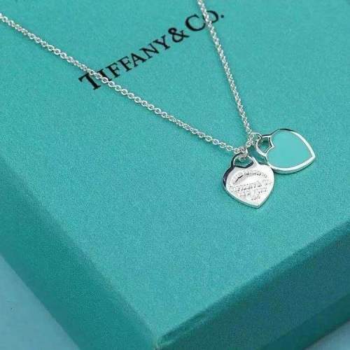 Return to Tiffany@ Red Double Heart Tag Pendantin Silver, Small