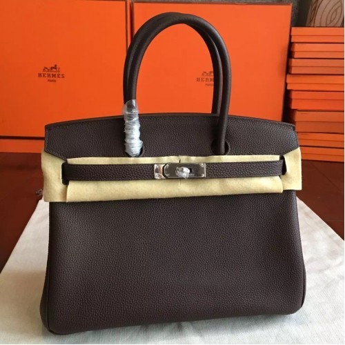 Hermes Cafe Clemence Birkin 30cm Handmade Bag