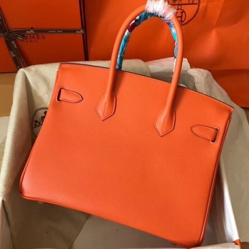 Hermes Orange Birkin 30cm 35cm Epsom Handmade Bag