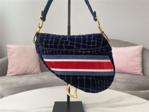 dior velvet saddle bag