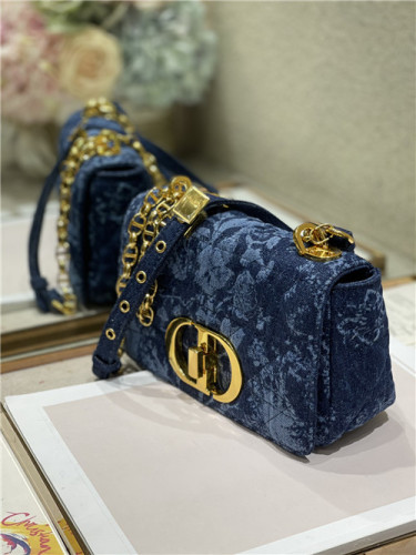 dior caro denim bag small