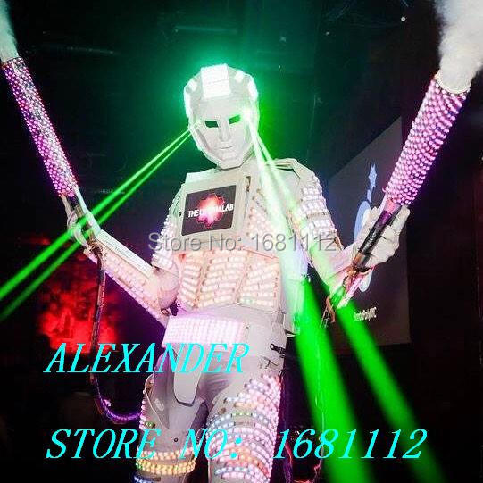 LED robot Costume / LED Clothing / Light suits / LED Robot suits /  david robot / custom white-your own