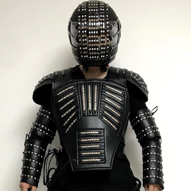 LED Costume  Clothing/ LED Robot  Light  Suits/ / Custom White  Golden Color