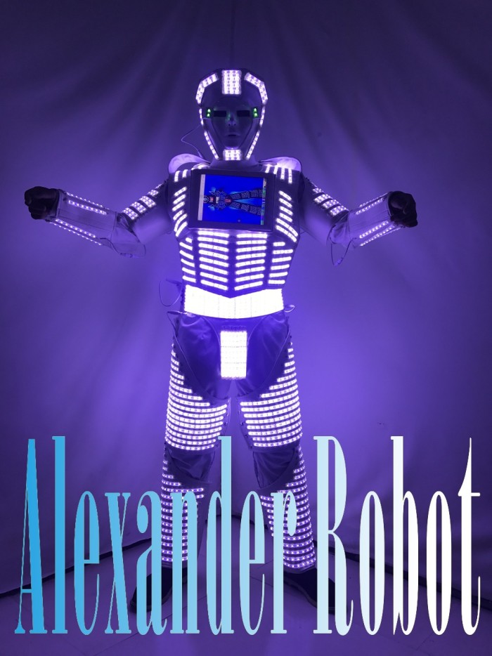 LED robot Costume / LED Clothing / Light suits / LED Robot suits /  david robot / custom white-your own