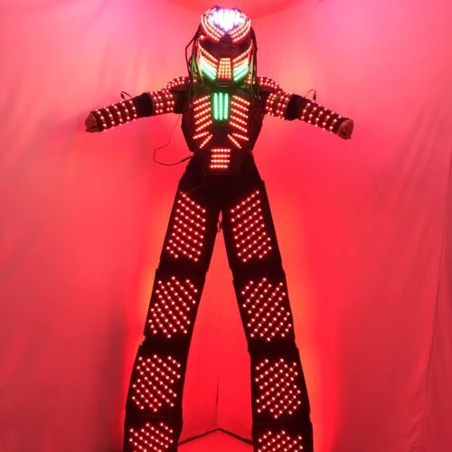 LED Robot Costume /LED Clothing Birthday Party Light Suits /Alexander Customized Size/ Robot Fabric Breathable Colors