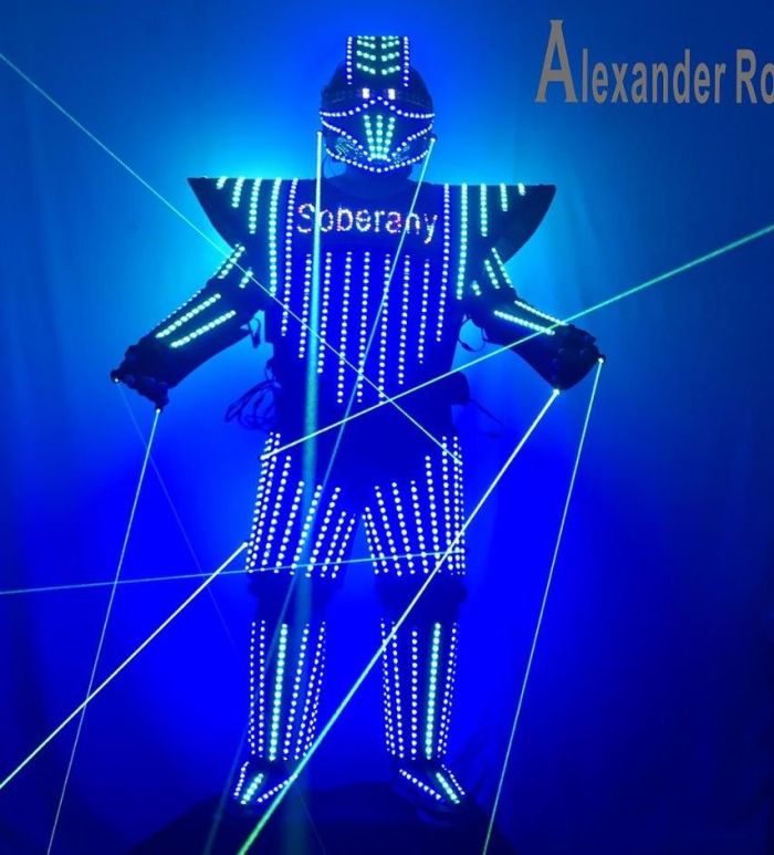 LED Costume logo design Clothing Light Costume suits LED Robot suits/ ALEXANDER robot