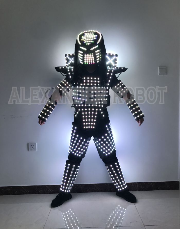 LED Light Robot Costume Clothing Traje De Robot LED Stilts Walker Suit Jacket Event Kryoman Costume