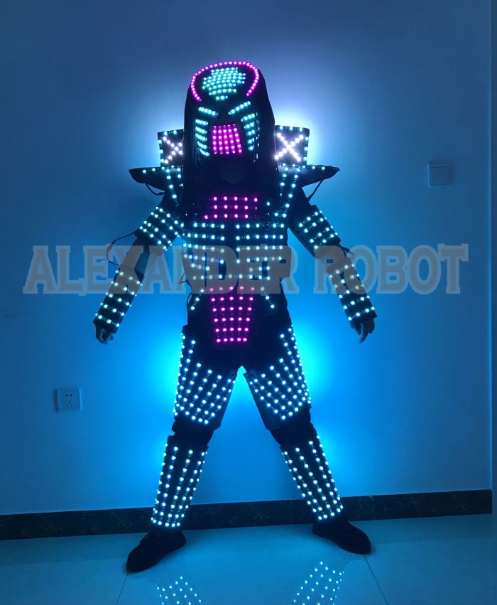 LED Light Robot Costume Clothing Traje De Robot LED Stilts Walker Suit Jacket Event Kryoman Costume