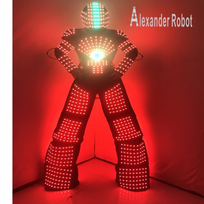 LED  Suits Robot  Costume  LED Clothing Birthday Party Light  Customized Size   Fabric Breathable   Colors