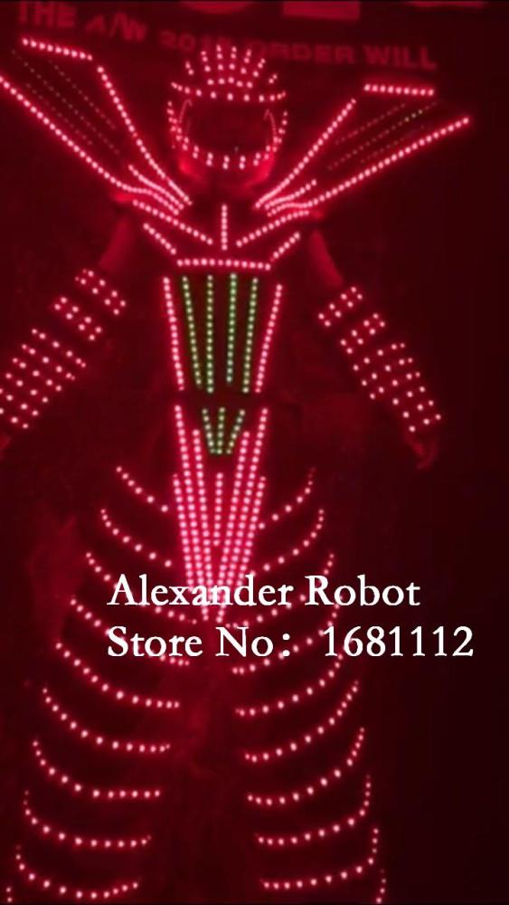 Traje LED Robot Costume led Clothes Stilts Walker Costume LED Suit Costume Helmet Laser Gloves‘s Alexanderrobot